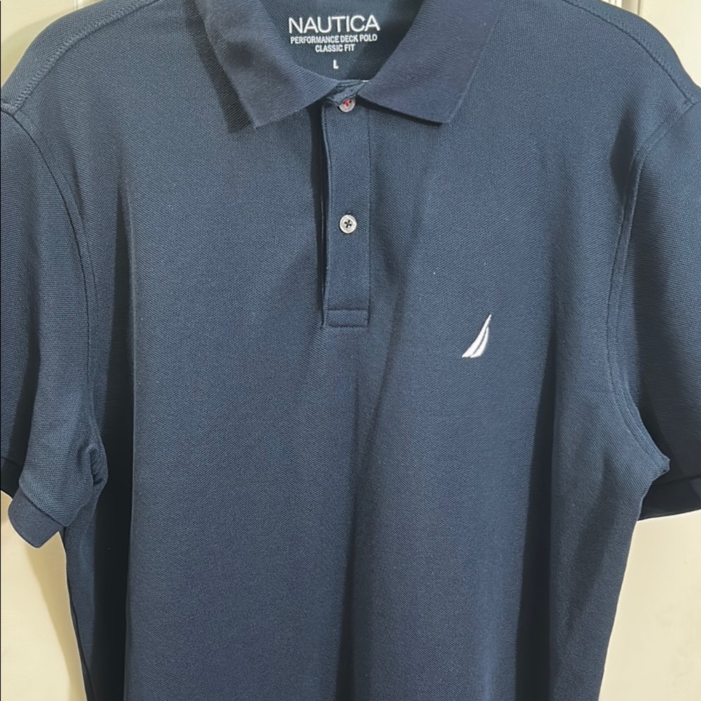 Nautica Men's Navy Polo Shirt worn once before great shape - Picture 3 of 7